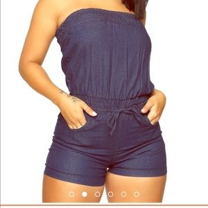 Fashion nova Alice denim romper by boom boom jeans